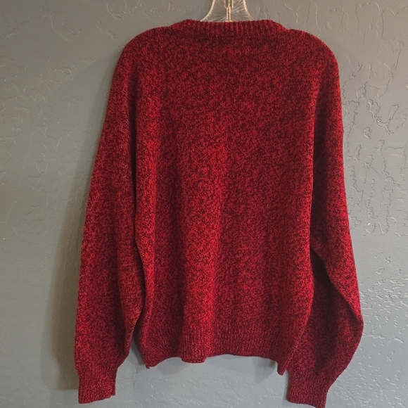 Eddie Bauer Marled Red Crewneck Sweater - Picture 5 of 6